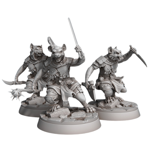 Dungeons & Dragons - STL Miniatures - Gnoll Warriors Set 4 (3 miniatures)