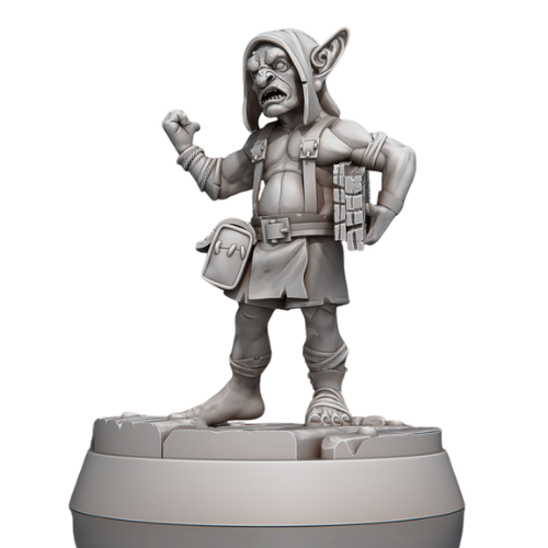 Dungeons & Dragons - STL Miniatures - Goblin Carpenter pointing