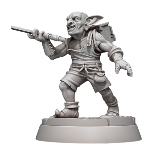 Dungeons & Dragons - STL Miniatures - Goblin Carpenter grinning