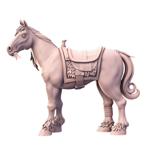 Dungeons & Dragons - STL Miniatures - Horse A