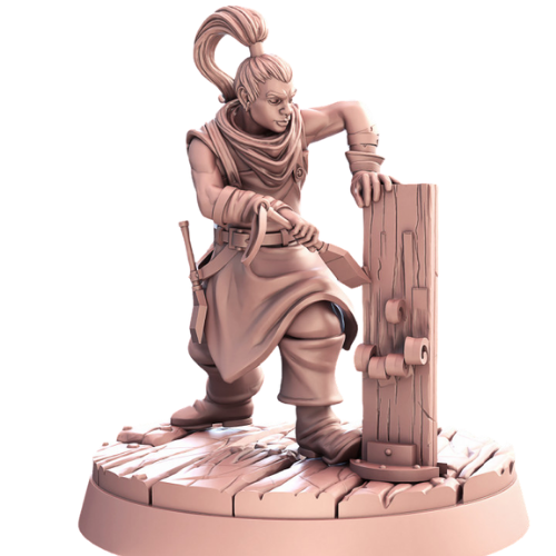 Dungeons & Dragons - STL Miniatures - Female Carpenter