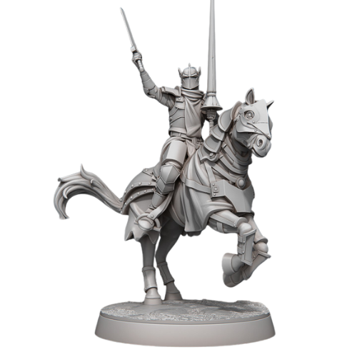 Dungeons & Dragons - STL Miniatures - Jousting Knight with Sword &  Lance