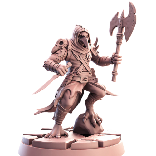 Dungeons & Dragons - STL Miniatures - Kenku with Axe