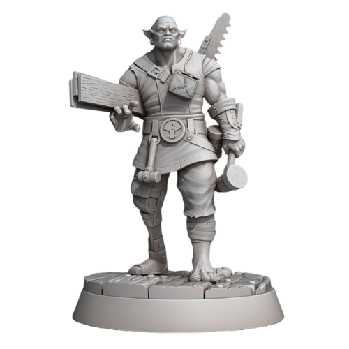 Dungeons & Dragons - STL Miniatures - Orc Carpenter