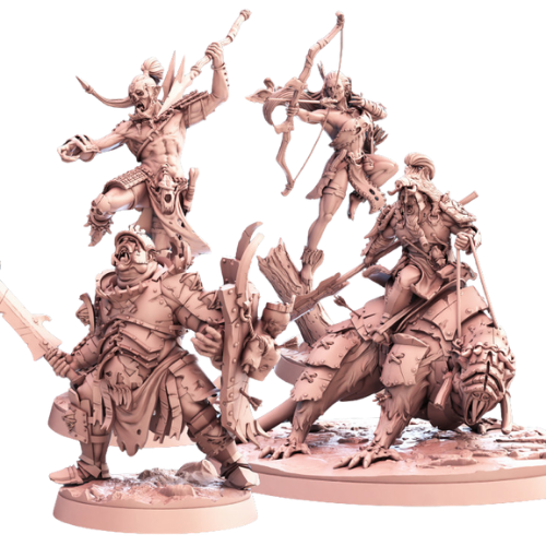 Dungeons & Dragons - STL Miniatures - Orc Warband (4 Miniatures)