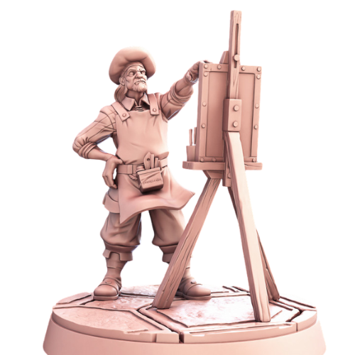 Dungeons & Dragons - STL Miniatures - Human Male Painter