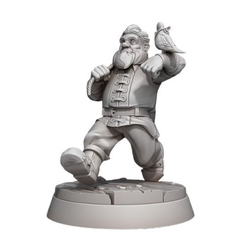 Dungeons & Dragons - STL Miniatures - Post Office Dwarf Messenger