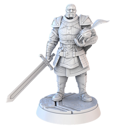 Dungeons & Dragons - STL Miniatures - Royal Court Guard with Sword