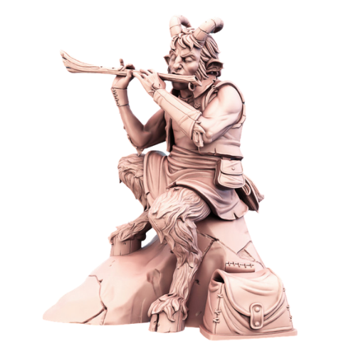 Dungeons & Dragons - STL Miniatures - Satyr with Flute