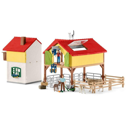 Schleich - Farm World - Stor Farm med dyr og mennesker - 42407