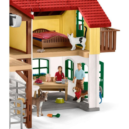 Schleich - Farm World - Stor Farm med dyr og mennesker - 42407