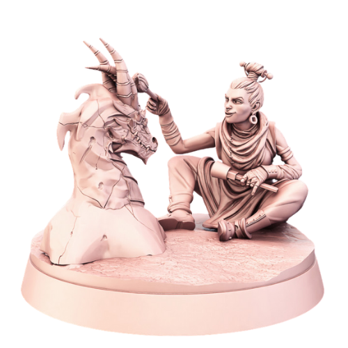 Dungeons & Dragons - STL Miniatures - Female Sculpter