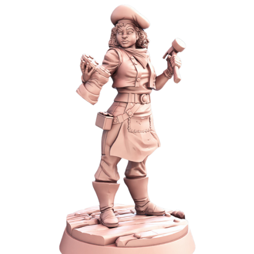 Dungeons & Dragons - STL Miniatures - Female Shoemaker