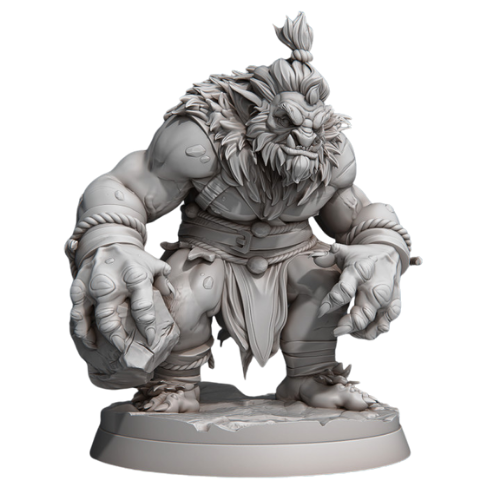 Dungeons & Dragons - STL Miniatures - Show Troll with stone