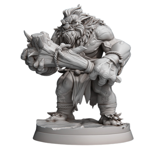 Dungeons & Dragons - STL Miniatures - Show Troll with Club
