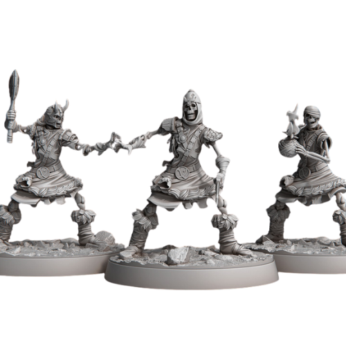 Dungeons & Dragons - STL Miniatures - Skeleton Warriors C (3 miniatures)