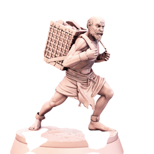 Dungeons & Dragons - STL Miniatures - Stone Carver Slave