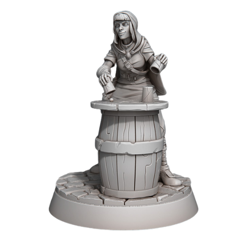 Dungeons & Dragons - STL Miniatures - Street Gambler with Dice Tricks