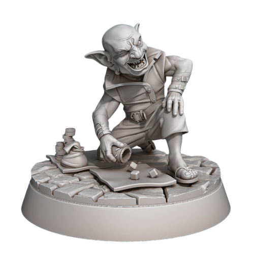 Dungeons & Dragons - STL Miniatures - Goblin Street Gambler