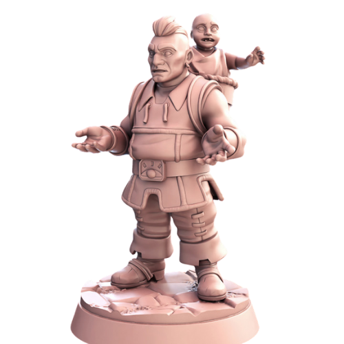Dungeons & Dragons - STL Miniatures - Townsfolk Dwarf