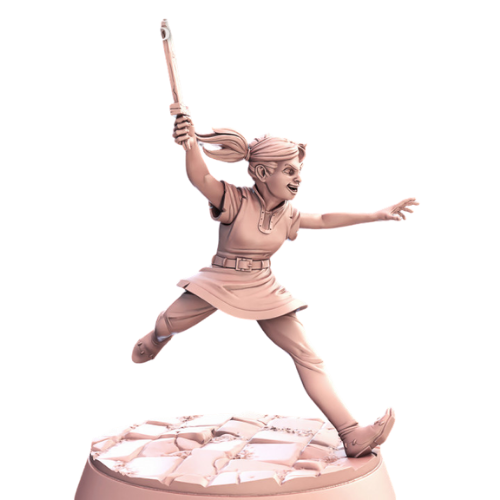 Dungeons & Dragons - STL Miniatures - Townsfolk Girl