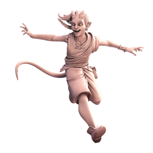 Dungeons & Dragons - STL Miniatures - Townsfolk Tiefling Kid