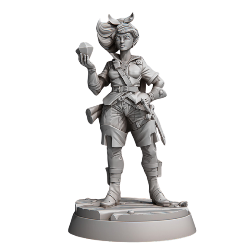 Dungeons & Dragons - STL Miniatures - Human Famale Treasure Hunter