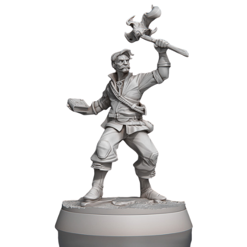 Dungeons & Dragons - STL Miniatures - Human Male Treasure Hunter