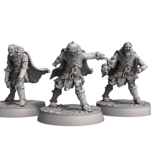Dungeons & Dragons - STL Miniatures - Undead Zombies B (3 miniatures)