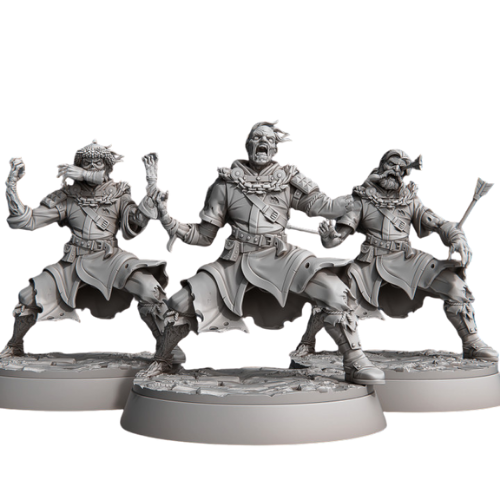 Dungeons & Dragons - STL Miniatures - Undead Zombies C (3 miniatures)