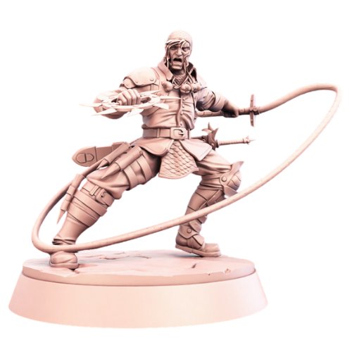 Dungeons & Dragons - STL Miniatures - Vampire Hunter with Whip