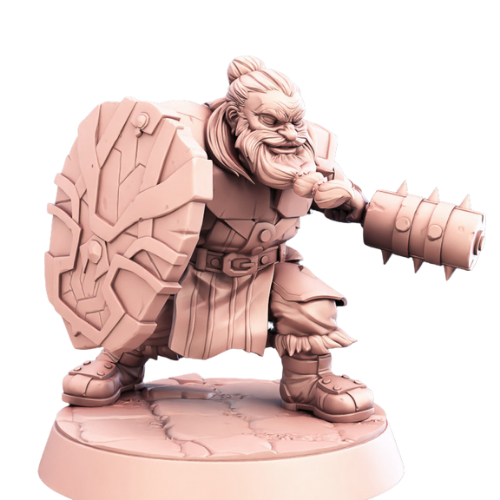 Dungeons & Dragons - STL Miniatures - Dwarf Warrior