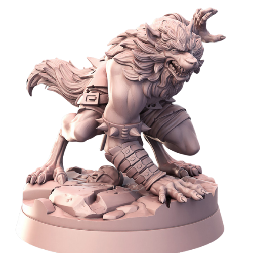 Dungeons & Dragons - STL Miniatures - Werewolf Prowling