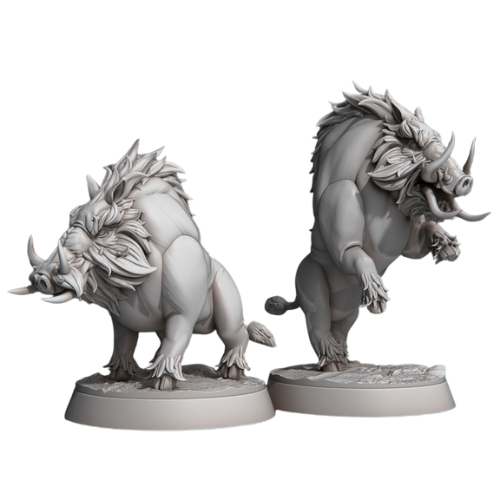 Dungeons & Dragons - STL Miniatures - Wild Boars (2 Miniatures)