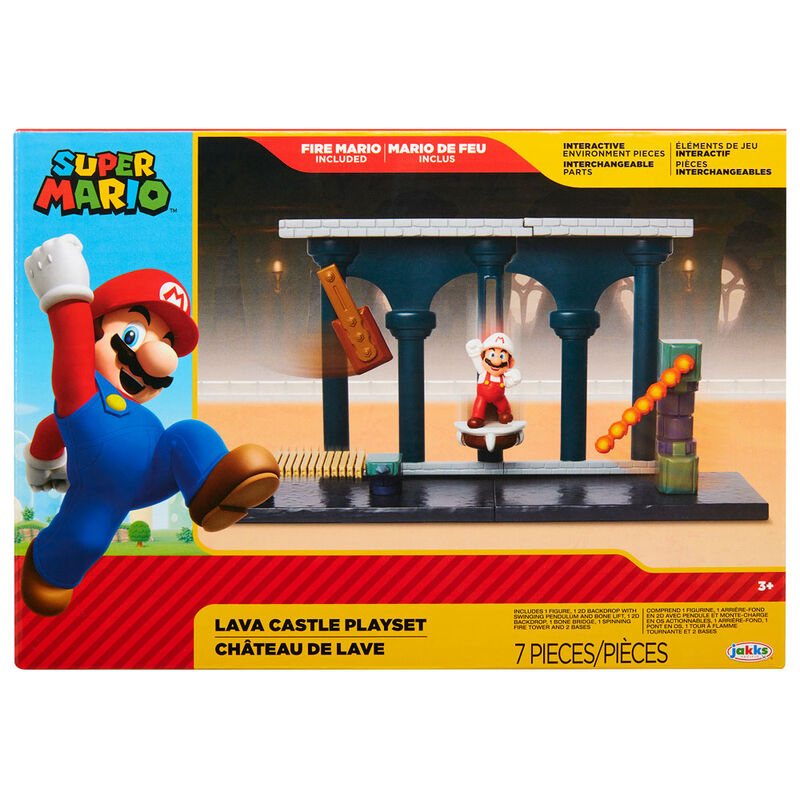 Super Mario Bros - Lava Castle med Fire Mario Legesæt