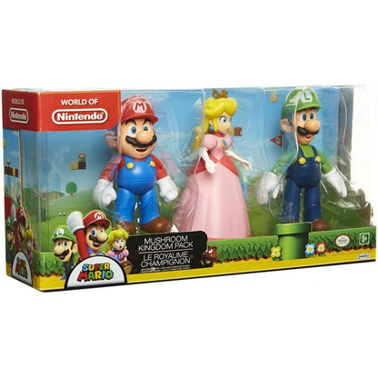 Super Mario Bros - Mario, Luigi & Princess Peach 3 Figurer 10cm