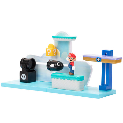 Super Mario Bros - Switchback Hill & Mario Sæt 6cm Figur