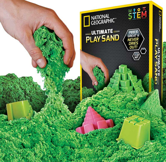National Geographics Ultimate Green Play Sand - Kinetisk Legesand