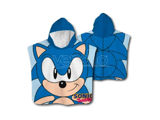 Sonic the Hedgehog - Poncho med Hue - Microfiber - 100x50cm