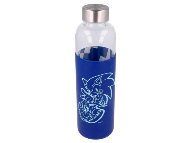 Sonic the Hedgehog - Sonic Vandflaske (Glas m. Metallåg)
