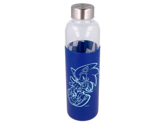 Sonic the Hedgehog - Sonic Vandflaske (Glas m. Metallåg)